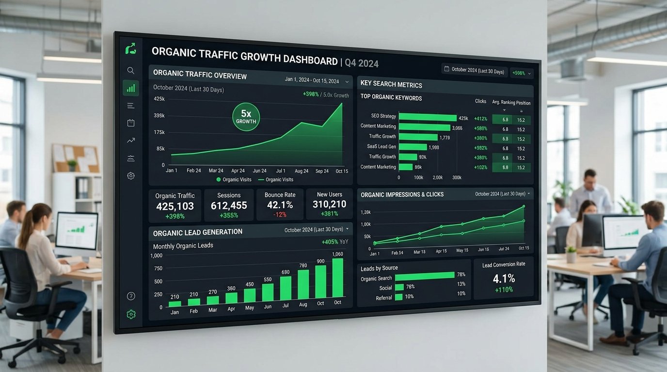 5x Leads Generated and Organic Traffic Growth
